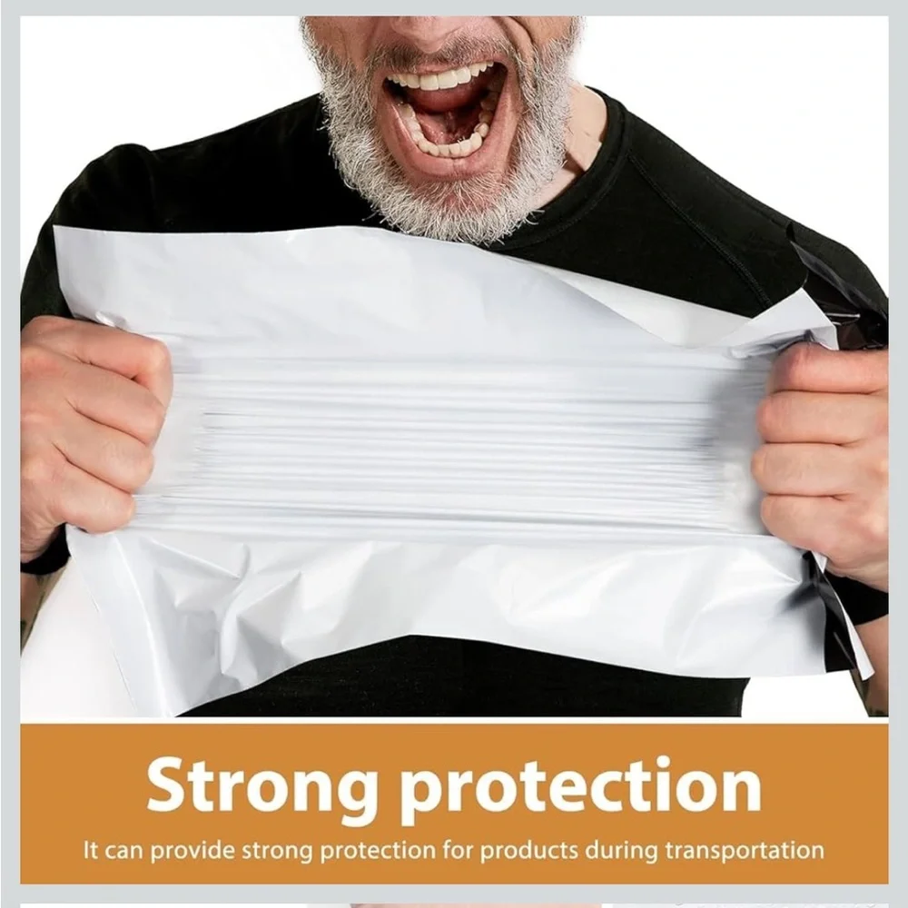 White 24 x 24” Pollymailers will cover large posh box 10ct
